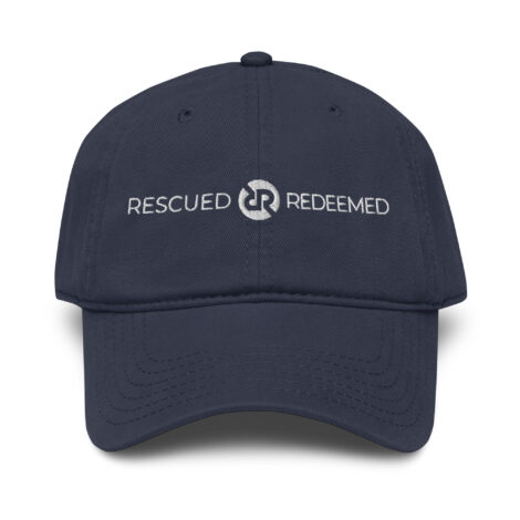Classic Unisex ‘Rescued and Redeemed’ Logo-Wear Baseball Cap