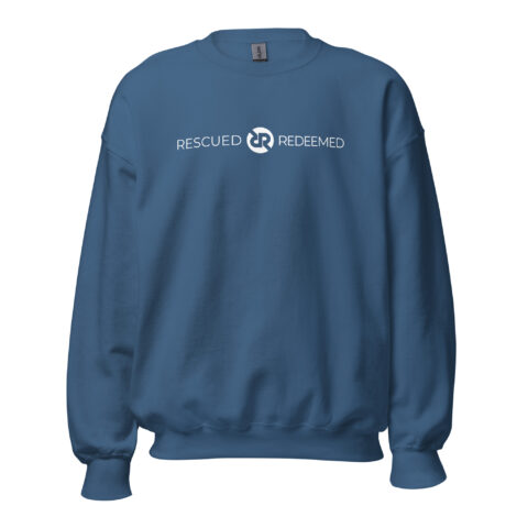Classic Unisex ‘Rescued and Redeemed’ Logo-Wear Sweatshirt