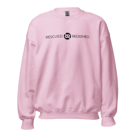 Classic Unisex ‘Rescued and Redeemed’ Logo-Wear Sweatshirt