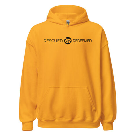 Classic Unisex ‘Rescued and Redeemed’ Logo-Wear Hoodie